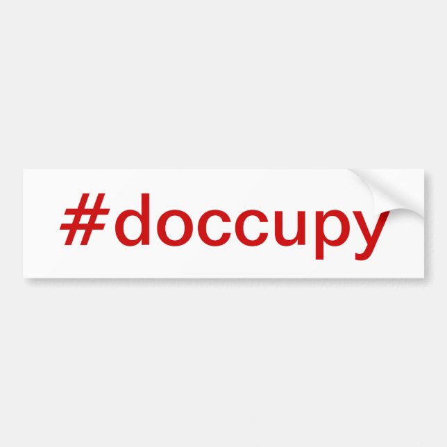 #doccupy bumper sticker (Front)