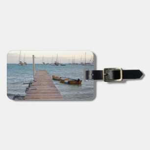 Dock and lobster pots luggage tag