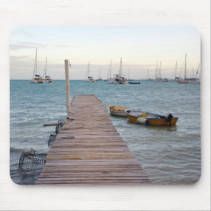 Dock and lobster pots mouse mat