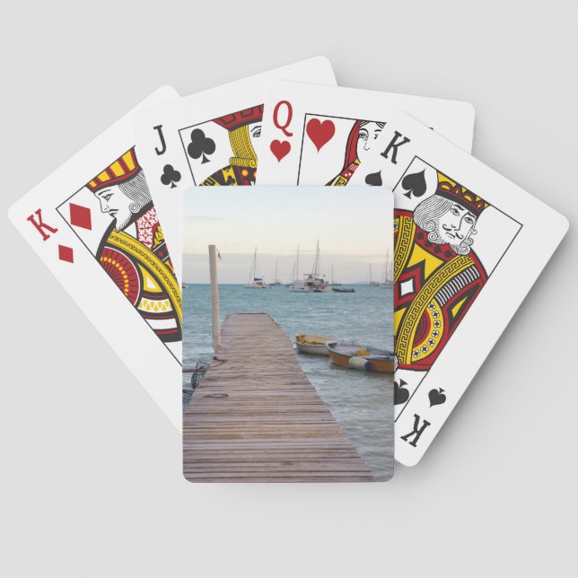 Dock and lobster pots playing cards (Back)