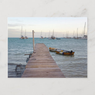 Dock and lobster pots postcard