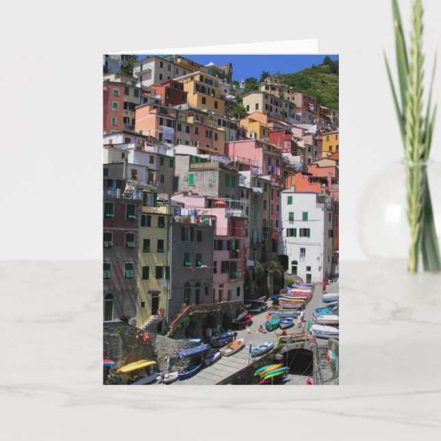 Dock at Riomaggiore Greeting Card (Front)