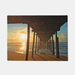 Dock At Sunrise Doormat