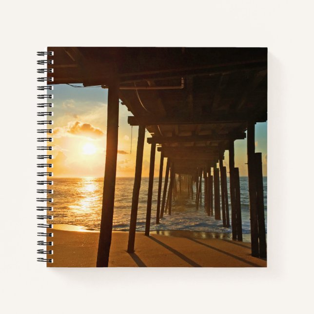 Dock At Sunrise Notebook (Front)
