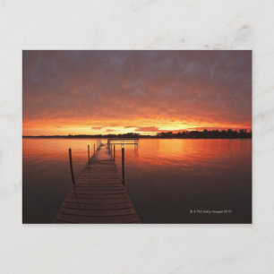 Dock at sunset on Lake Minnetonka,MN. Postcard