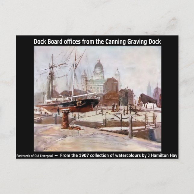 Dock Board offices from Canning Graving Dock. Postcard (Front)