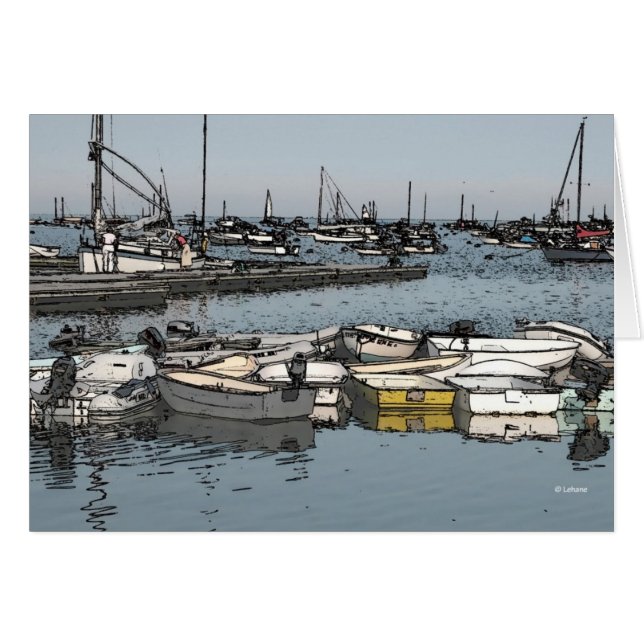 Dock boats--blank cards (Front Horizontal)