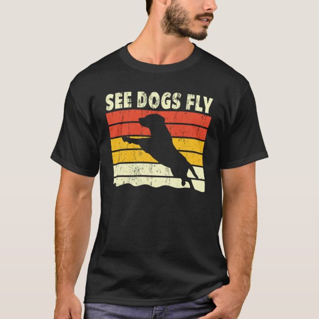Dock Diving Dog Diving Jumping Trainer love dock   T-Shirt (Front)