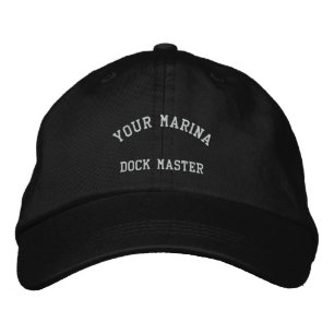 Dock Master Marina Embroidered Cap Black