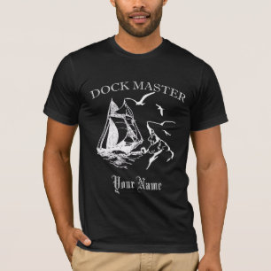 Dock Master Sailboat Sailor Mens Dark Custom T T-Shirt
