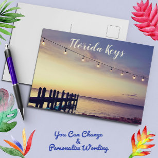 Dock On The Ocean In The Florida Keys Postcard