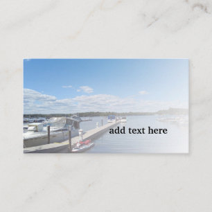 Docked boats business card