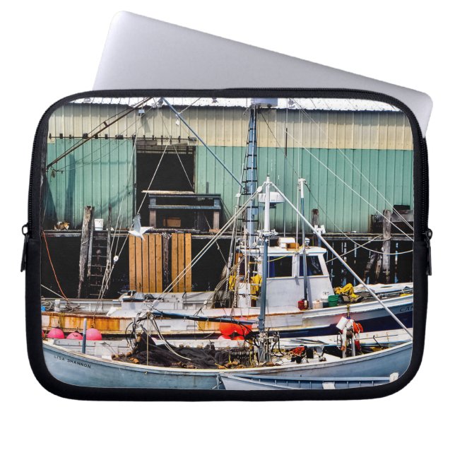 Docked Boats Laptop Sleeve (Front)