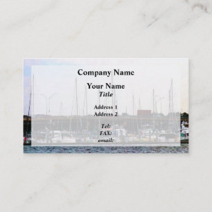 Docked Boats Norfolk VA Business Card