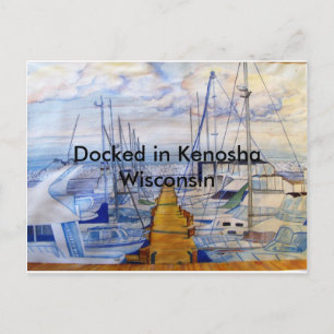 Docked in Kenosha Wisconsin Postcard
