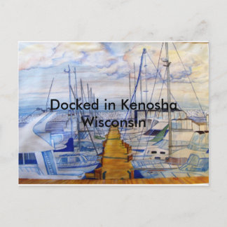 Docked in Kenosha Wisconsin Postcard