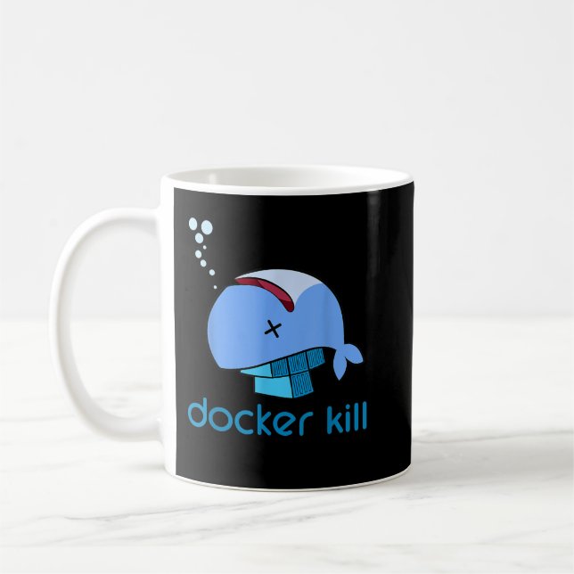Docker container linux devops programming coding coffee mug (Left)