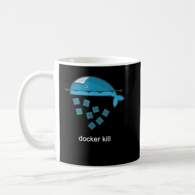 Docker Kill T Shirt Coffee Mug (Left)