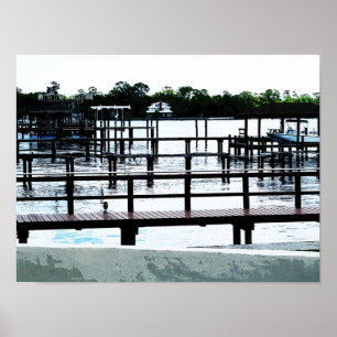 Docks On The River 7580 Poster