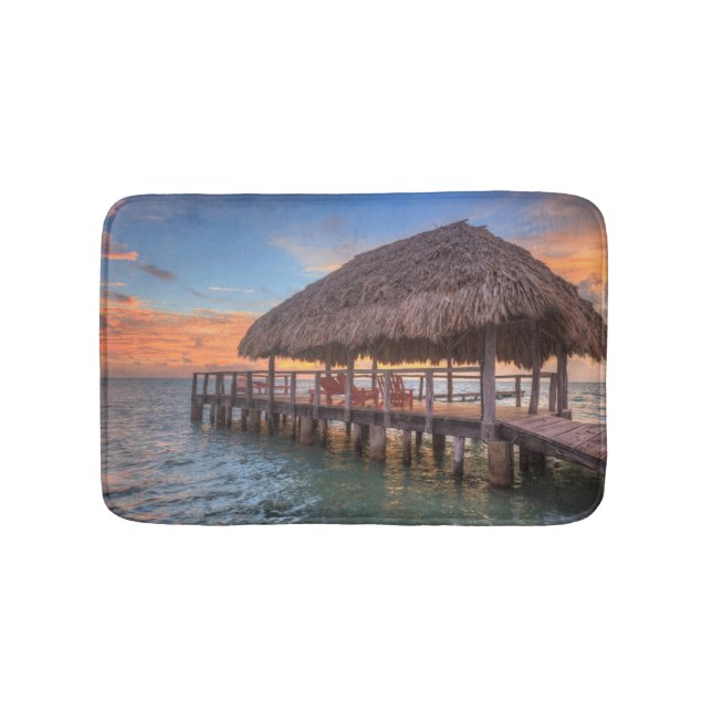 Dockside Sunrise Bath Mat (Front)