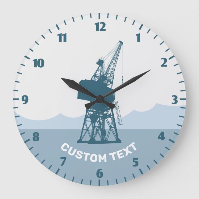 Dockyard Crane Large Clock (Front)