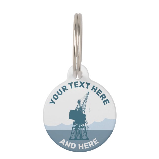 Dockyard Crane Pet Tag (Front)
