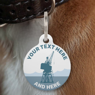 Dockyard Crane Pet Tag
