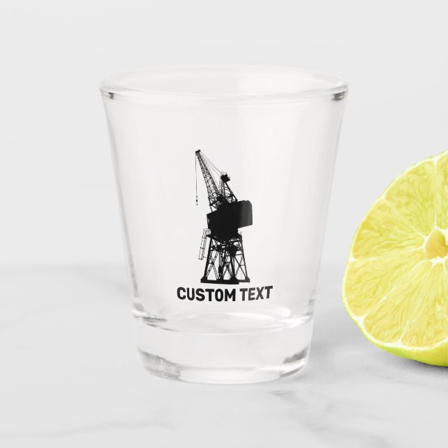 Dockyard Crane Shot Glass (Front)