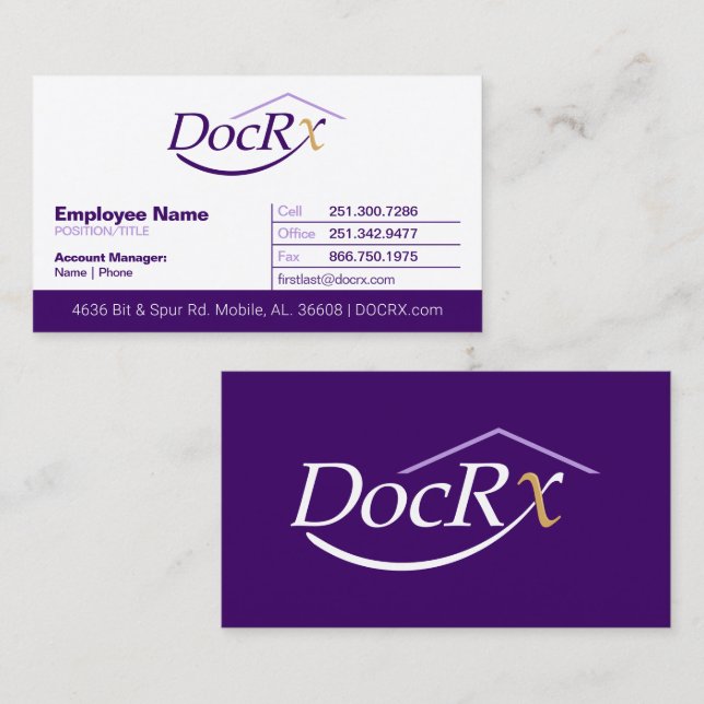DocRx Business Card Template (Front/Back)