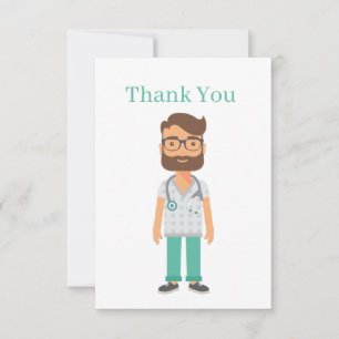 Doctor add text thank you card