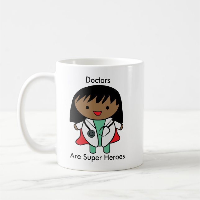 Doctor African American Female Personalise Coffee Mug (Left)