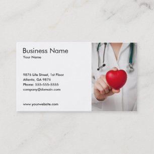 Doctor and Heart Business Card Template