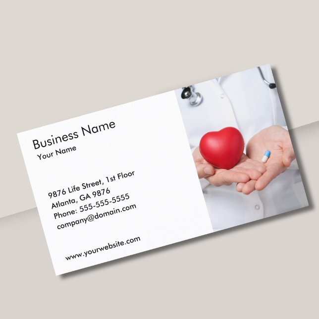 Doctor and Heart Business Card Template (Creator Uploaded)