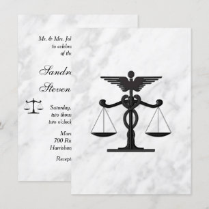 Doctor and Lawyer Wedding Invitation