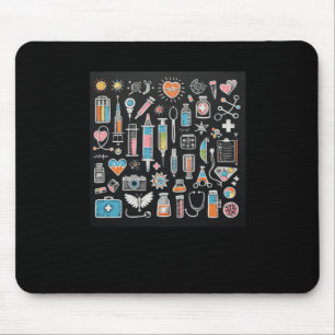 Doctor And Medical Equipment Sticker Mouse Mat