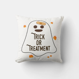 Doctor and Nurse Halloween Trick or Treatment Cushion
