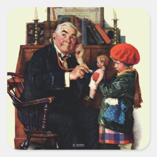 Doctor and the Doll Square Sticker