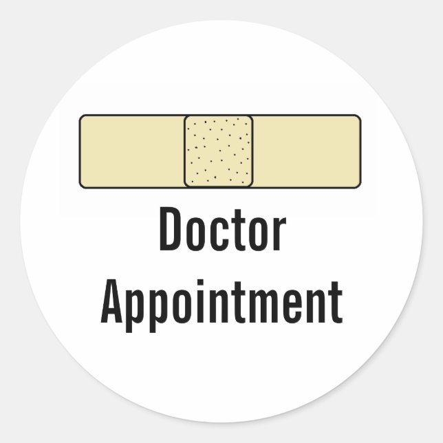 "Doctor Appointment" Calendar Stickers (Front)