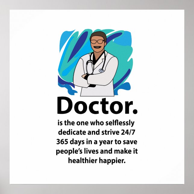 Doctor Appreciation Quote Poster (Front)