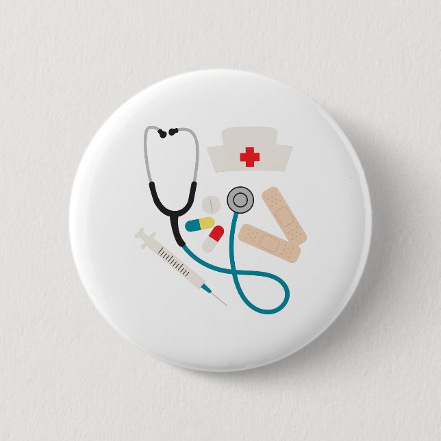 Doctor Bag 6 Cm Round Badge (Front)