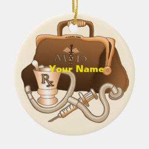 Doctor bag ceramic tree decoration