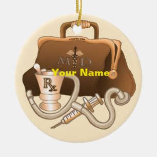 Doctor bag ceramic tree decoration