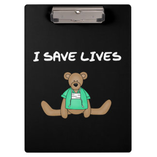 Doctor Bear I Save Lives Clipboard