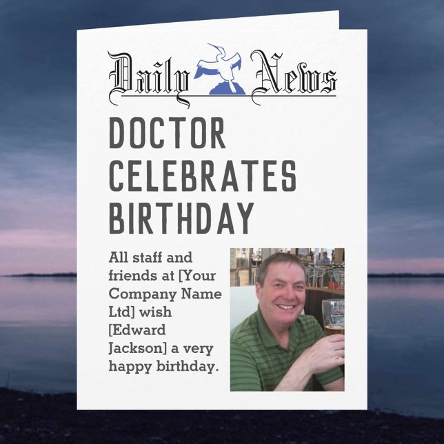 Doctor Birthday Card to Personalise (Creator Uploaded)