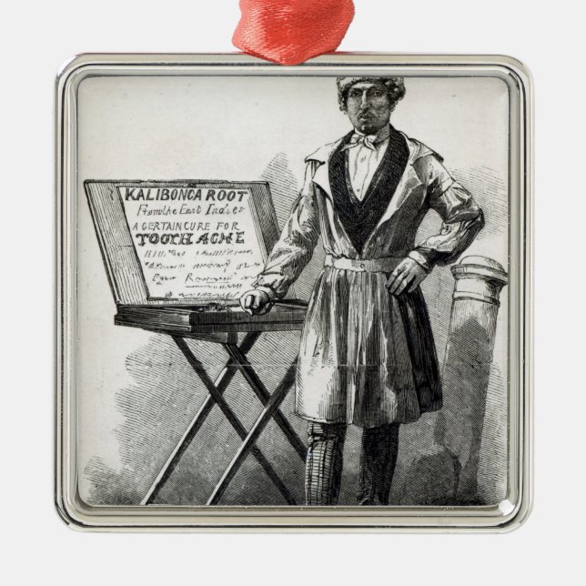 Doctor Bokanky, the street herbalist Metal Tree Decoration (Front)