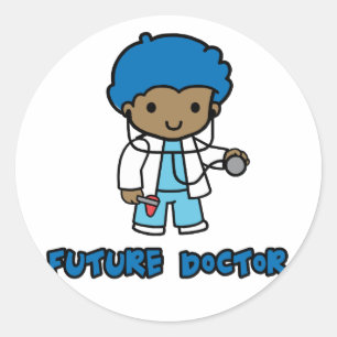 Doctor (boy) classic round sticker