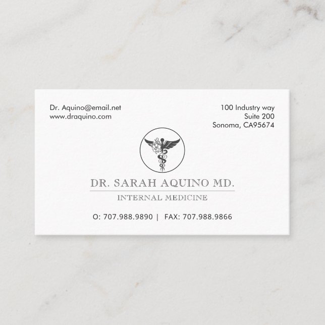 Doctor  business card (Front)