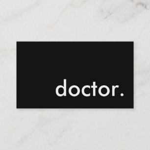 doctor. business card