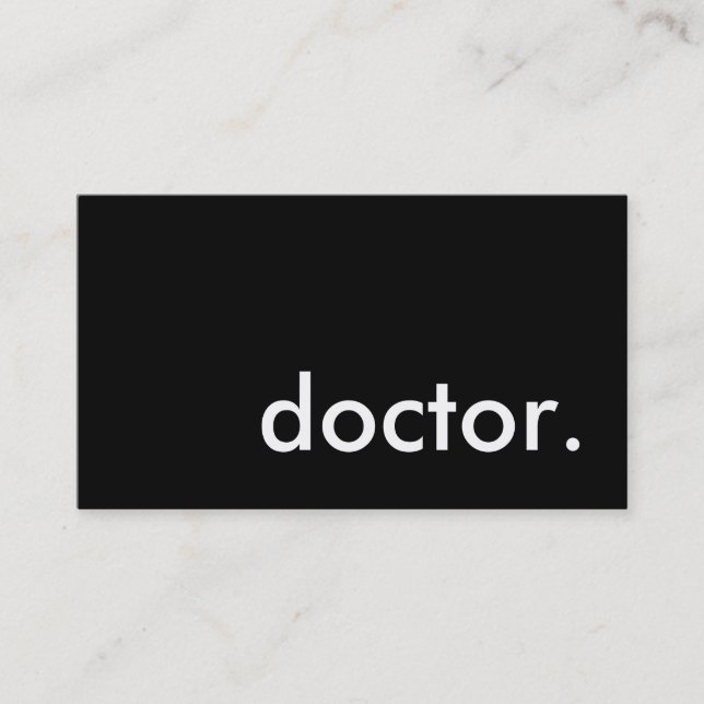 doctor. business card (Front)