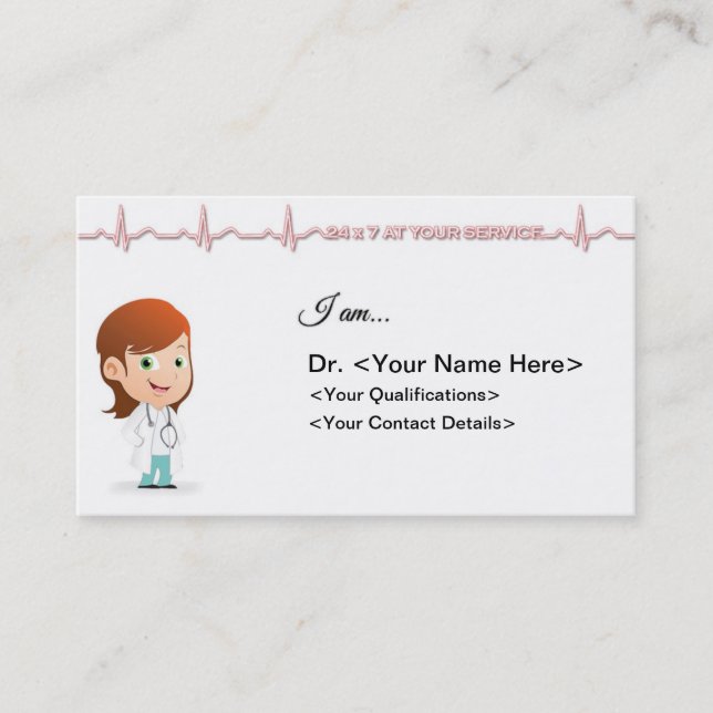 Doctor-Business Card-Female Business Card (Front)